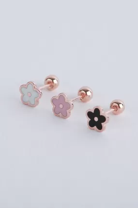 14k Gold Cute Flower Daisy Tragus Cartilage Helix Lobe Barbell Ear Stud Piercing