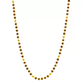 22K Gold & Rudraksha Stone Chain