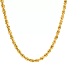 22K Yellow Gold Twisted Rope Chain, 25.3 Gms, 22 inches