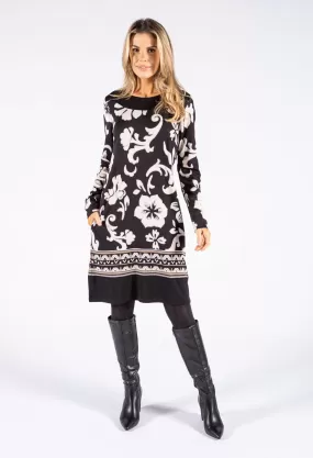 3/4 Sleeve Floral Dress