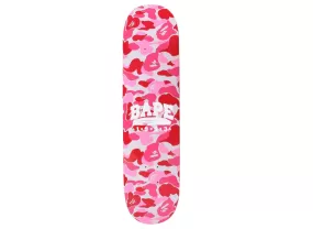 A Bathing Ape ABC Camo Skateboard in Pink xld