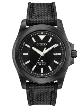 Citizen Mens Eco-Drive Promaster Dive Watch - Black - Luminova - Fabric Strap