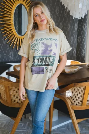 Lake Tahoe Graphic Tee, Sand | Girl Dangerous