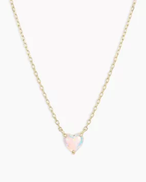 Opal Heart Necklace