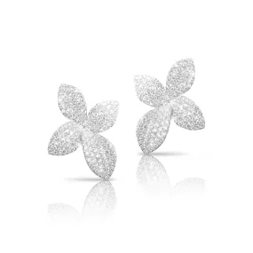 Pasquale Bruni - Giardini Segreti - Flower Earrings, 18k White Gold with Diamonds