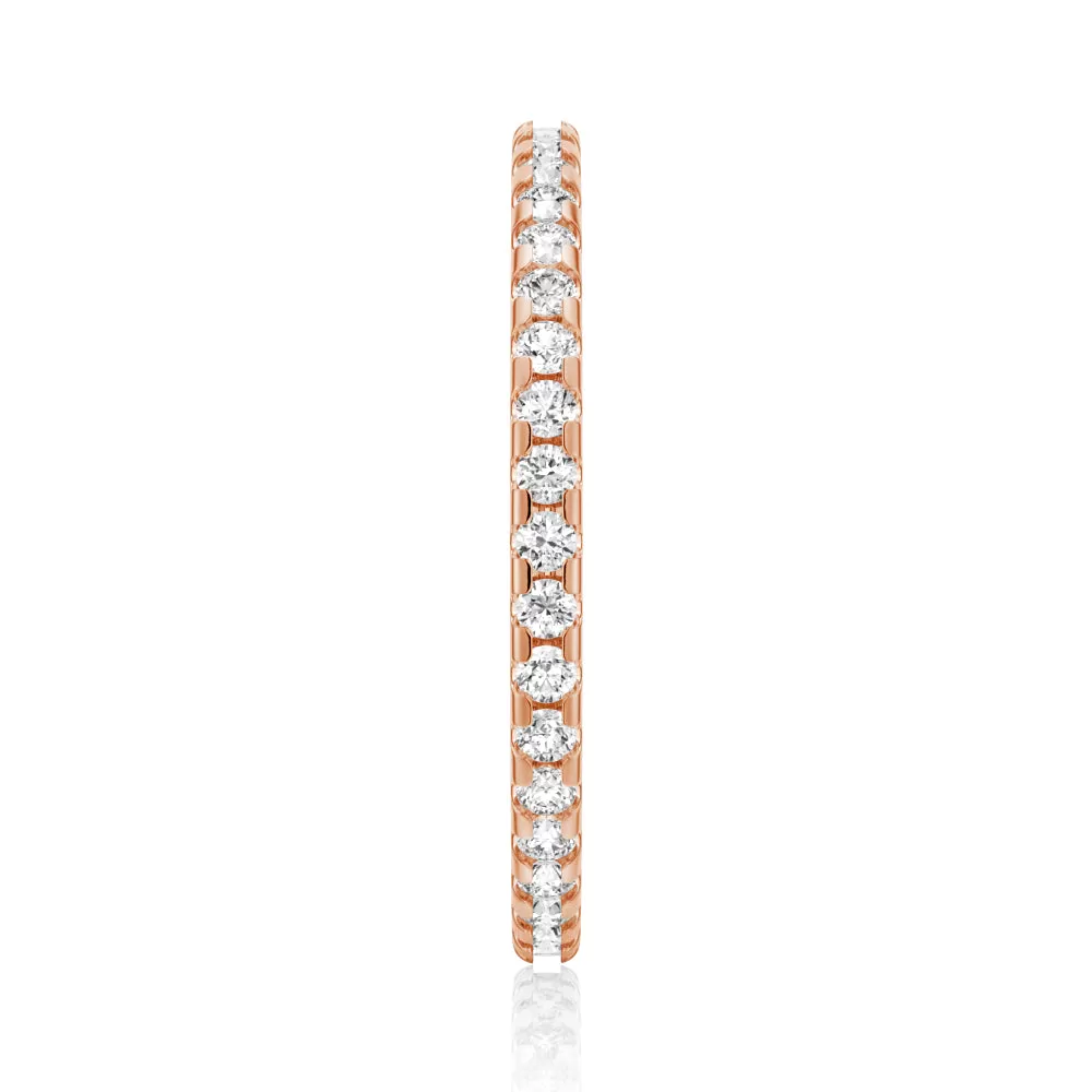 Petite Pavé Scalloped Moissanite Eternity Band