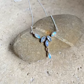 Rainbow Moonstone Necklace - Ava