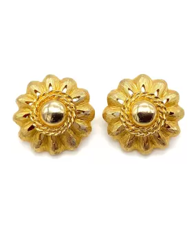 【USA輸入】ヴィンテージ CATHE フラワー イヤリング/Vintage CATHE Flower Clip On Earrings