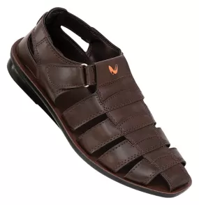 Walkaroo Boys Solid Fisherman Sandals  - 13505 Brown